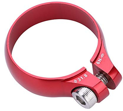 Dwawoo Sattelkloben Fahrrad Sattelklemme, Fahrradsitz Adapter Schnellspanner Sattelklemme 31.8mm f¨¹r 27.2 Sattelst¨¹TZE Super Leichtgewicht (Rot)