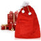 com-four® Edler XXL Weihnachtssack aus Samt mit Kordel und Bommeln - Geschenksack für Weihnachten - Nikolausbeutel zum Befüllen für Weihnachtsmannkostüm & Dekoration (1 Stück - Goldfarbene Kordel)