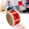 Warnschild für Biohazard Gefahr, 2,5 x 2,5 cm, wasserdicht, selbstklebend, hohe Temperaturbeständigkeit, langlebig (250 Stück/Rolle) (250 Stück)