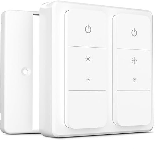 IYOKI® Classic Switch Cover for Philips Hue Dimmer V2, Compatible with Hue Switch Cover, Remote Light Switch Plate Adapter, 2-Gang (1-Pack)