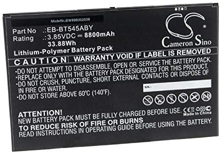 vhbw Batterie Compatible avec Samsung Galaxy Tab Active Pro, Active Pro 10.1, SM-T540 Tablette (8800mAh, 3,85V, Li-polymère)