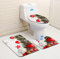 DadaA Christmas Toilet Seat Cover and Mat Bathroom Set, Christmas Bathroom Decorations 3pcs per set (F)