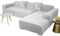 JHLD Sofabezug L Form, Stretch Sofabezug Samt L-förmiger Sofabezug Weiche Anti-rutsch Sofa Überwürfe Für Ecksofa-hellgrau-3 Sitzer+4 Sitzer