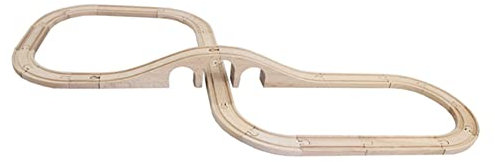 Kinder Holzeisenbahn Zubehör, Holzeisenbahn Starterset Bahnhof Eisenbahn Schienen Kombinierbar Holzeisenbahn Brücke Zubehör Pädagogisches Spielzeug für Jungen Mädchen Kinder ab 3 Jahre,89cmx66cm