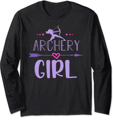 Archery Girl Bogenschützer Bogenpfeil Zielscheibe Jäger Langarmshirt