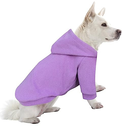 HuaLiSiJi Dog Hoodie Dog Sweatshirt Warm and Lightweight, With a Soft Texture, Elasticity Easy to Wear and Bright Colors (Purple, XL)