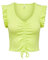 Only-Top corto fruncido Laila Verde Lima-L