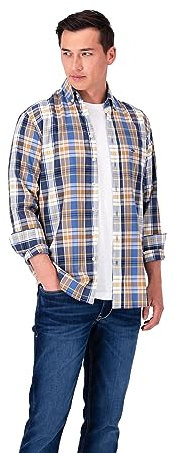 FYNCH-HATTON Hemd 13098020 - Baumwoll-Hemd mit klassischem Karomuster Camel XL