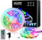 Gimisgu LED Streifen Lichter 1m RGB LED Strip 12V Selbstklebend LED Strips 5050 SMD Flexibel LED Band mit 44 Tasten Fernbedienung LED Lichtband für Zimmer Küche Party