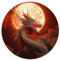 Puzzle 1000 Teile Puzzles Blutmond-Drachen-Puzzle für Kinder, rundes Puzzle für Kinder für Erwachsene und Kinder, Papppuzzles, Lernspiele für Erwachsene und Kinder, Größe: 67,5 x 67,5 cm