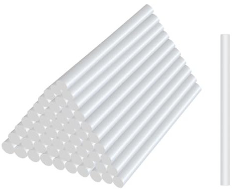 Colla a Caldo Trasparente, Bastoncini e Ricariche per Pistola - Fai Da Te e Artigianato (7 x 100mm, 100PCS)