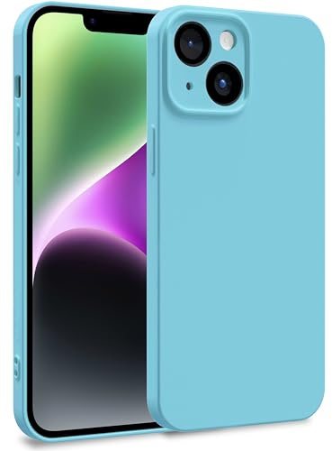 MyGadget Hülle für iPhone 14 - Zweilagige Handyhülle mit Kameraschutz - Cover mit Innenfutter & Silikon außen - Türkis