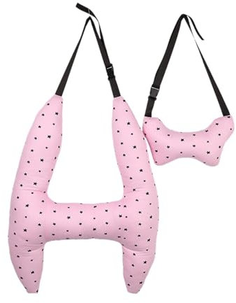 PhnkjGh H-Form Auto-Schlafkissen Für Kinder, Reisekissen Kissen Set, Ruhekissen Nackenstütz-Kopfstützenkissen, U-förmige Kissen Für Den Rücksitz Zur Kopf- Und Körperunterstützung