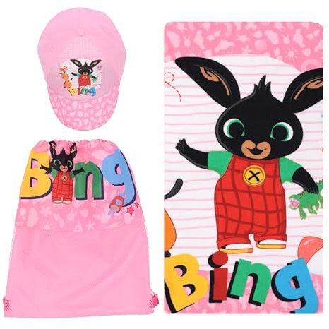 Ellepi Bing set mare telo cappello zaino Disney (Rosa)