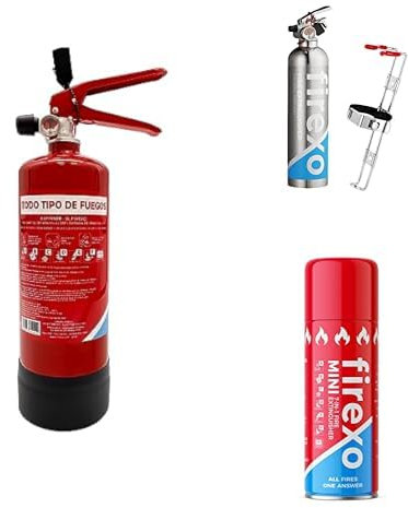 Firexo Heim & Freizeit Alle Feuer Mehrzweck-Feuerlöscher-Set