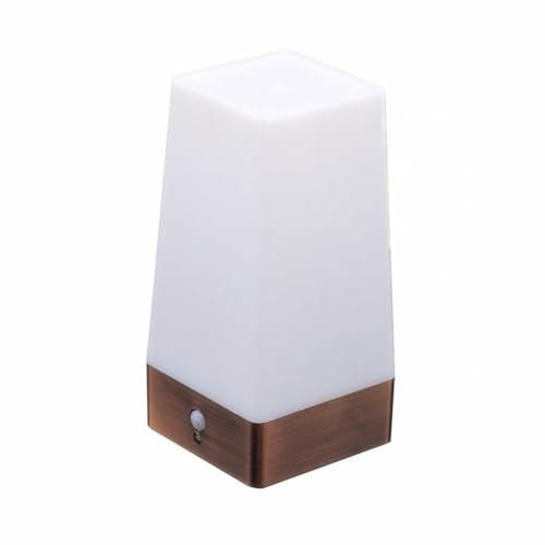 Hanzete PIR Motion Sensor Light Bedside Lamp LED Desk Lamp Bedroom Night Light Battery Powered Small Table Lamp Ambient Lighting