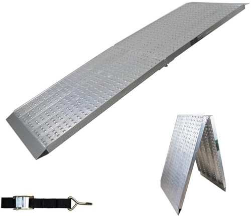 TRUTZHOLM 1 x Auffahrampe extrabreit 70 cm klappbar 213 cm Länge 400 Kg Traglast Alu Rampe Verladerampe Eventrampe