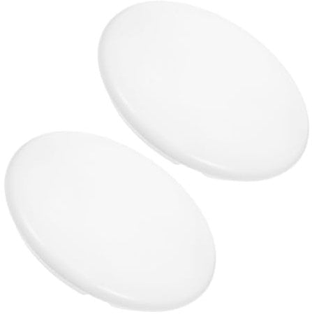 Mikikit 2pcs Ceiling Light Shades for Ceiling Fan Fixtures Round Led Lampshades for Kitchen Bedroom Bathroom Easy Twistlock Installation PVC Material Elegance
