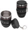 2pcs Kameraobjektiv Kaffeetasse, 100 ml EF 24‑105 mm F 4.0l USM -Simulation Kamera Objektiv Becher Edelstahl -Reisetasse mit Deckel mit Deckel
