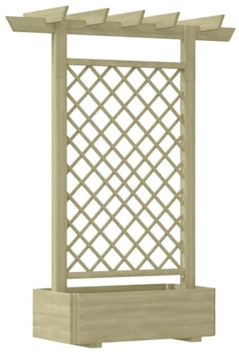 Pergola con fioriera in legno e terrazze pergola in legno di pino come fioriera in legno con traliccio per balcone con fioriera