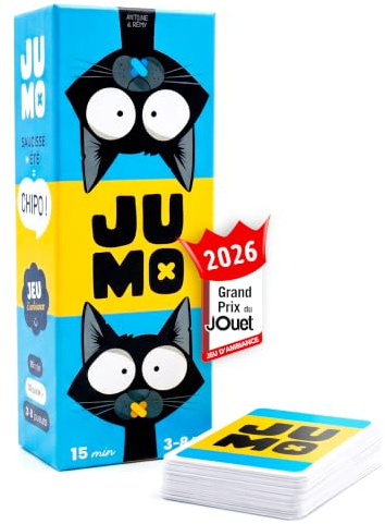ATM Gaming JUMO Gesellschaftsspiel für Familie und Freunde – Gesellschaftsspiel lustig und schnell – 3 bis 8 Spieler – ab 10 Jahren