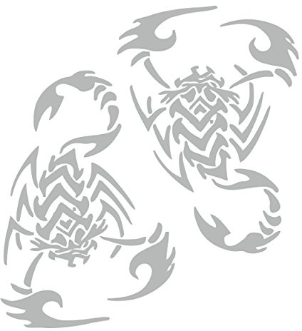 carstyling XXL Aufkleber Spiegel- und Car-Tattoo Skorpion