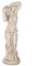 Statua resistente alle intemperie grande (7 kg), con serbatoio dell'acqua antico, altezza 82 cm, SYL-A 14002, statuetta decorativa, mitologia, scultura decorativa per interni ed esterni, in poliresina, decorazione da giardino, scultura in colore beige anticato