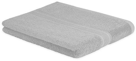 EXKLUSIV HEIMTEXTIL Frottier Handtücher Badetuch 100 x 150 cm Silber 500 g