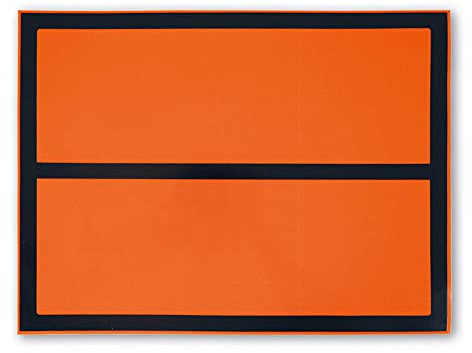 ADR Gefahrgutwarntafel Aufkleber selbstklebend schwarze Mittellinie reflektierend 400x300 mm orange