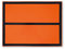ADR Gefahrgutwarntafel Aufkleber selbstklebend schwarze Mittellinie reflektierend 400x300 mm orange