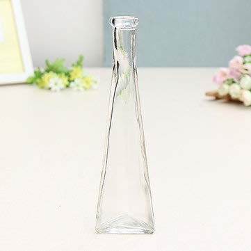 Color Clear Mini Glass Vase Zakkz Flower Bottle Glass Ornaments Flower Arrange Home Decor - Clear