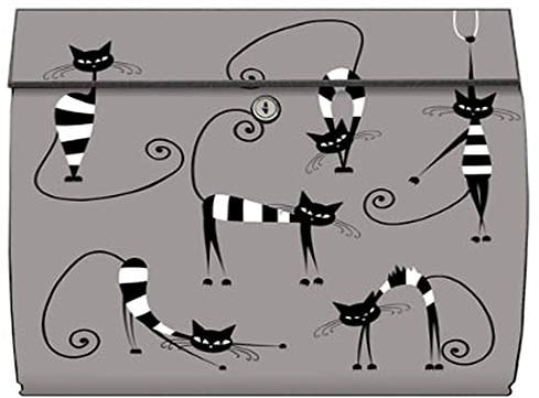 motivX-Ideenwerkstatt Briefkasten Swing Wandbriefkasten mit Motiv Katzen Illustration