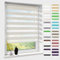 Doppelrollo klemmfix ohne Bohren, Duo Rollos für Fenster & Tür mit Bohren, Version 2025 Natur B45 x H150cm (Stoffbreite 41cm), Fensterrollo lichtdurchlässig & verdunkelnd, Klemmrollo Sonnenschutz