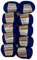 10 x 50g Strickwolle YarnArt Baby Cotton mit 50% Baumwolle, 500 Gramm Wolle einfarbig (royal blau 456)