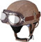 Halbschalenhelm Halbhelme Leder Motorradhelm Mit ECE Genehmigt Brain-Cap Halbschale Roller-Helm Mit Schutzbrille Scooter-Helm Jet-Helm Retro Für Erwachsene Herren Damen ( Color : B , Size : L(59~60cm)