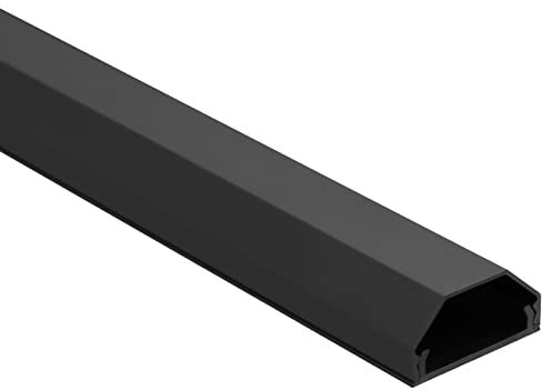 Schürberg Kabelkanal 750x33mm Aluminium Schwarz robuste Kabelführung Kabelabdeckung für bis zu 5 Kabel perfekt für die TV-Ecke | 40 Modelle zur Auswahl