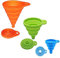 3 Pcs Collapsible Funnel, Silicone Kitchen Funnel Rainbow Colors Small Funnels for Filling Bottles Containers Foldable Funnel for Water Bottle Oil Liquid Transfer