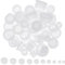 GORGECRAFT 50Pcs 10 Sizes Salt and Pepper Shaker Stoppers Clear Replacement Stopper Plastic Round EndCap Open Hole Reusable Column Plug Cover for Glass Bottles Flowers Pots Pipes