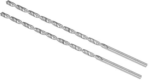 CoCud Extra Long Twist Drill Bits 5mm x 200mm High Speed Steel Twist Drill Bit - (Applications: for Metal Woodwork Plastic Aluminum) 2-Pieces