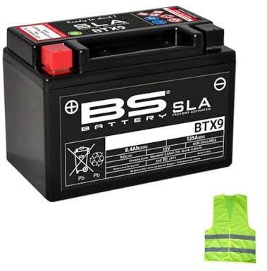 Compatible avec Suzuki GSF Bandit S 600 da ANNÉE 1998 al 2004 Batterie YTX9 Moto BTX9 BS SLA PRÊTE ET CHARGÉE À ÊTRE UTILISÉE Batteries Actives 8 AH AMPÈRE 12 Volts 150X87X105MM