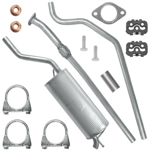 Polmo Schalldämpferset Auspuffanlage Auspuff für Fiat Grande Punto 1 I 2005-01/2014 1.2