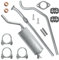 Polmo Schalldämpferset Auspuffanlage Auspuff für Fiat Grande Punto 1 I 2005-01/2014 1.2