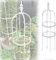 TAVLT Obelisk Gartenspalier, 60cm Bis 180cm Hohe Metall Rosenturm Für Indoor/Outdoor Kletterpflanzen Und Blumen Rankhilfe, Schwarz/Weiß (Color : Weiß, Size : 23x180cm/9.1x71in)