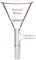stonylab Embudo de Filtración Triangular de Vidrio Borosilicato, Filtración por Vacío, Filtrado Eficiente, Conexión 14/20, Diámetro de 60 mm, Ideal para Procesos de Filtración en Laboratorio
