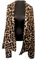 modulabag Schal Damen Leo XXL Kuschelig Warm Cape Kopftuch Poncho Oversized Leopardenmuster Herbst Winter Muster (Leo braun)