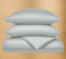 Seralino Mako Satin Bettwäsche 135 x 200 cm Grau Blau (Bio-Baumwolle)| Bettwäsche Set 135x200 + 80x80 Kissenbezug| Satin Bettwäsche 135x200 | Hotel Bettwäsche 135x200 80x80| Aesthetic Bettwäsche