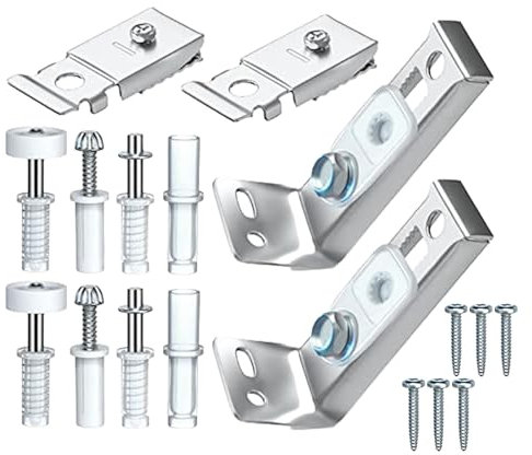 Kit De Quincaillerie Pour Porte Pliante, Kit De Quincaillerie En Acier Inoxydable, Pièces De Porte Coulissante Comprenant Un Support Supérieur Et Inférieur, Une Roue De Guidage