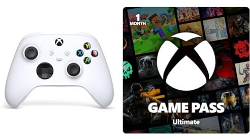 Xbox Wireless Controller - Robot White + Game Pass Ultimate | 1-Month Membership