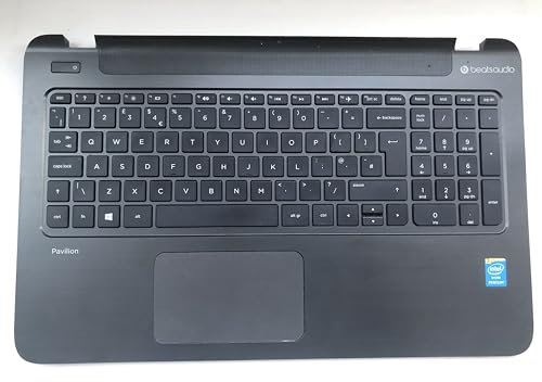 Replacement for HP 15-P Series Beats Audio Palmrest UK Keyboard Dark Grey 762529-031 With TrackPad : EAY1400305A