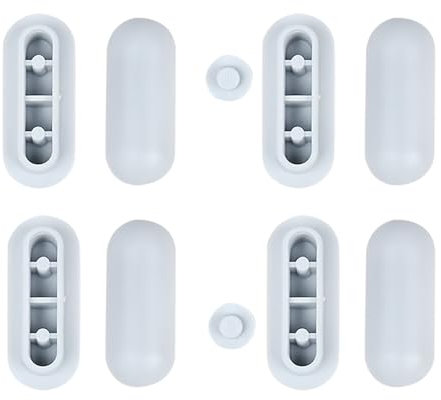 10 Pcs Toilet WC Seat Buffer Set White Toilet Seat Buffers Replacement Pads for Toilet Seat-Universal Rubber Bumpers for Noise Dampening and Cushioning